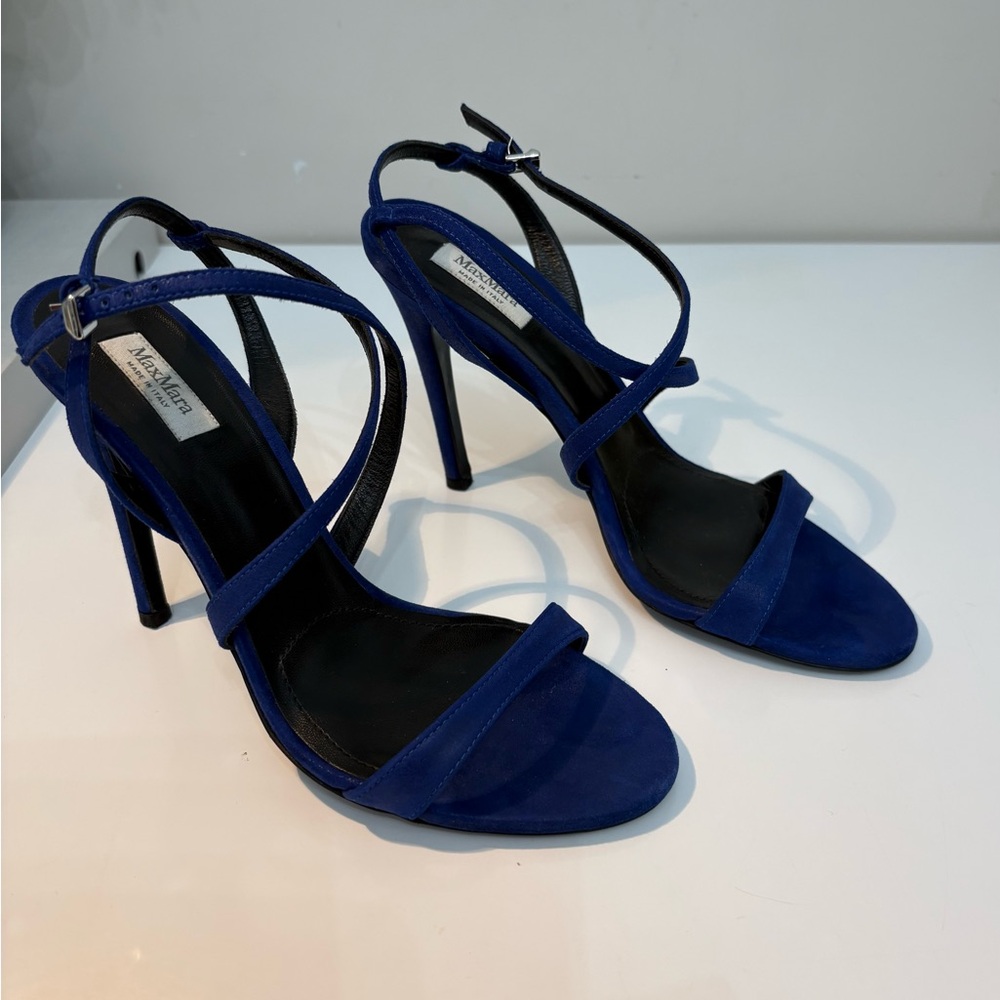 MaxMara Women's Black and Blue Sandals